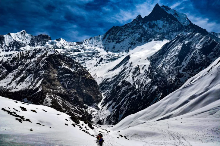 Breathtaking view of Himalayas taken during Annapurna treks