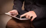 man using a tablet