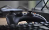 Close-up of console game controller